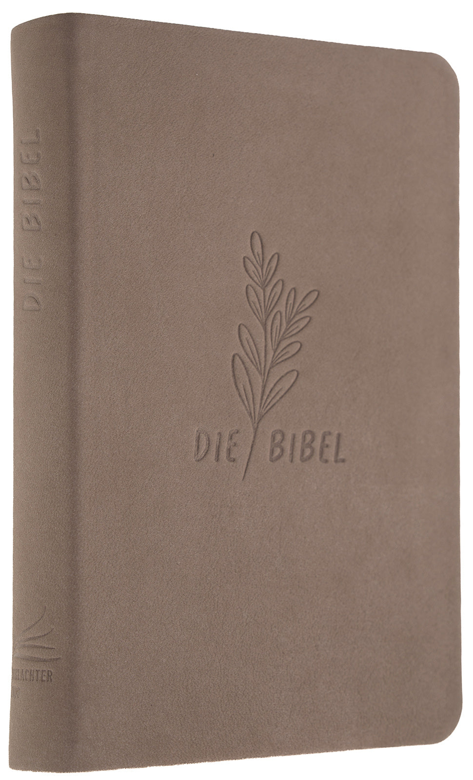 Schlachter 2000 Bibel - Taschenausgabe (Softcover, Rindsleder, Taupe) – Buchcover