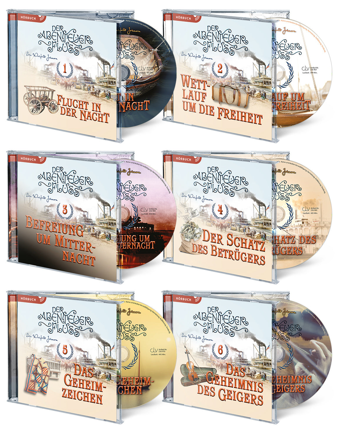 Hörbuch-Paket »Abenteuerfluss« (6 CDs im Paket) – Originalabbildung von CLV
