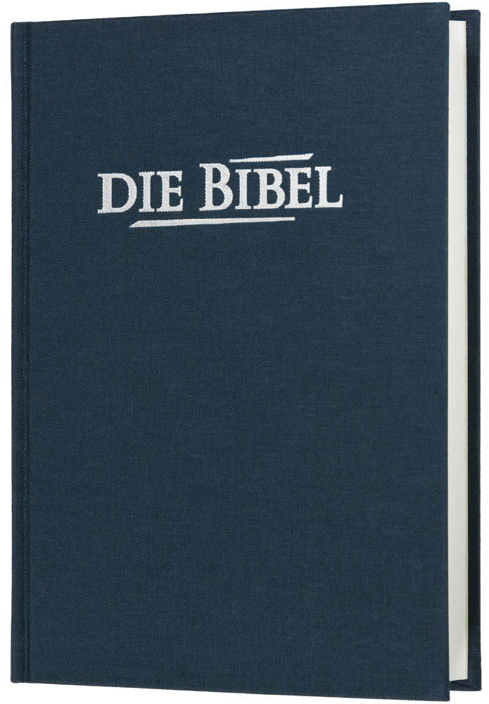 Elberfelder Bibel – Taschenausgabe (Hardcover, Leinen dunkelblau) – Originalabbildung von CLV