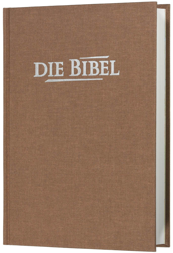 Elberfelder Bibel – Taschenausgabe (Hardcover, Leinen sandfarben) – Originalabbildung von CLV